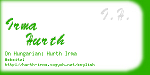 irma hurth business card